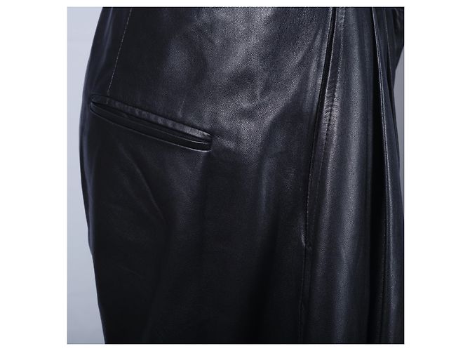 Autre Marque Pantalones de cuero negros Dušan - vista 4