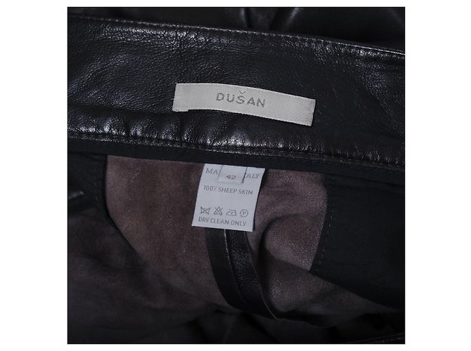 Autre Marque Pantalones de cuero negros Dušan - vista 7
