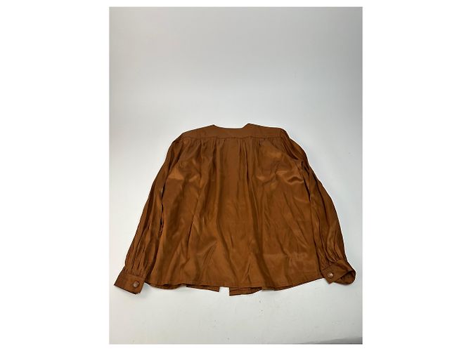 Blusa in seta vintage Dior marrone arancione M - vista 10