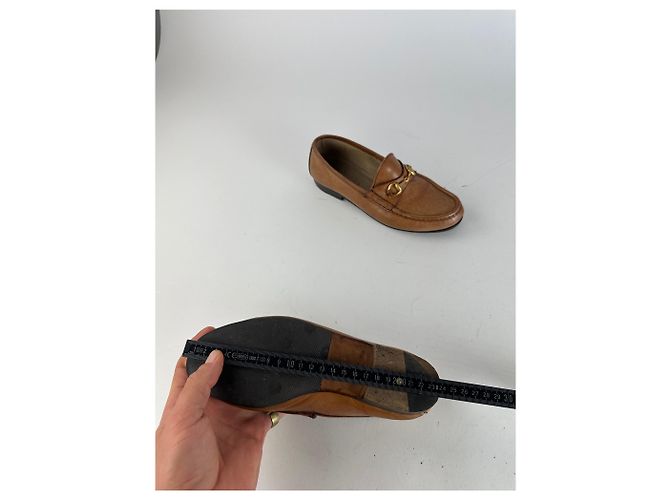 Mocassini in pelle vintage Gucci con morsetto marrone - vista 8