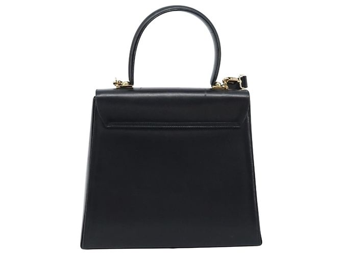 Salvatore Ferragamo Gancini Convertible Top Handle Leather Medium Black - view 2