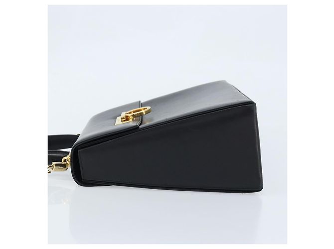 Salvatore Ferragamo Gancini Convertible Top Handle Leather Medium Black - view 4