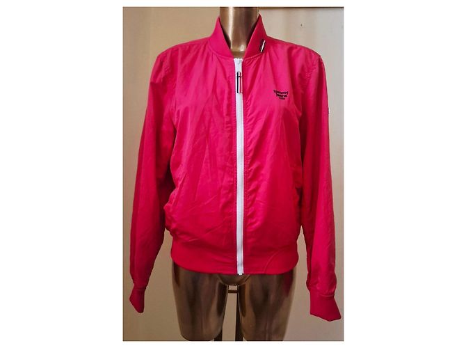 Autre Marque Rote Tommy Jeans Bomberjacke Fuschia - Ansicht 2