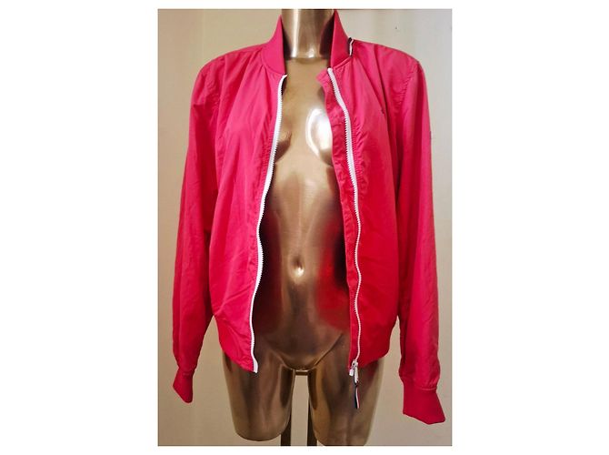 Autre Marque Rote Tommy Jeans Bomberjacke Fuschia - Ansicht 5