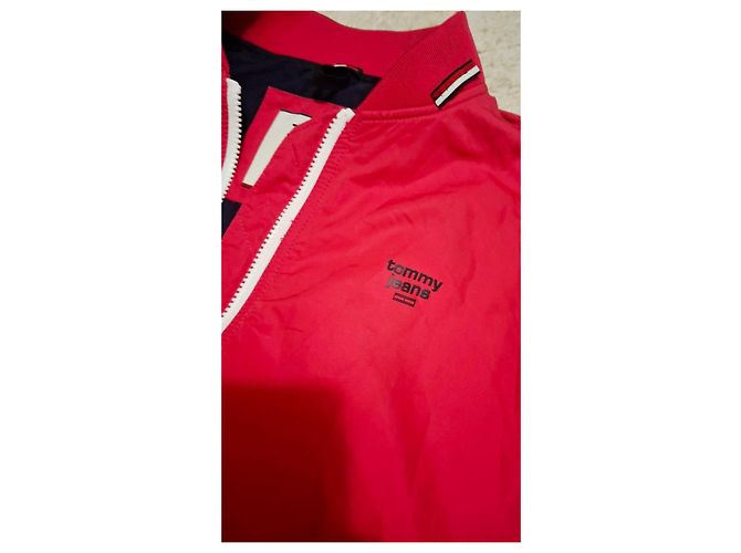 Autre Marque Rote Tommy Jeans Bomberjacke Fuschia - Ansicht 7