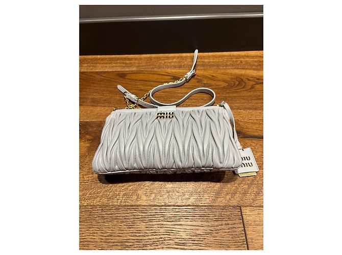 Miu Miu Matelassé Handtasche Grau - Ansicht 10
