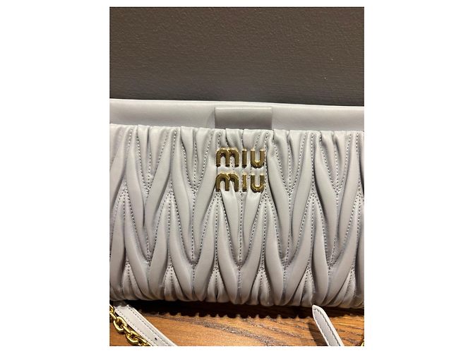 Miu Miu Matelassé Handtasche Grau - Ansicht 3