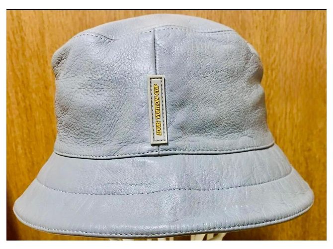 Cappello bucket in pelle Louis Vuitton Cup Grigio - vista 7