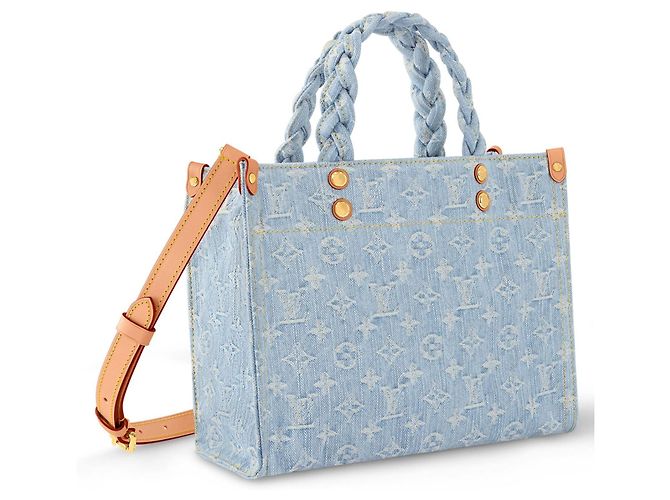 Louis Vuitton Let Go PM Borsa in denim blu - vista 2