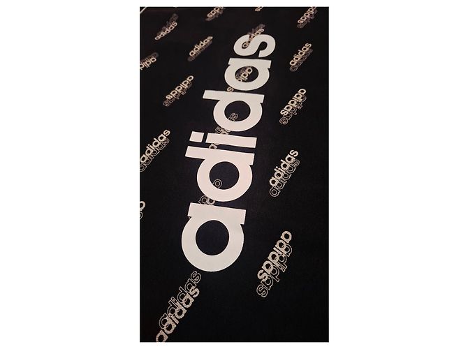 Adidas Sweatshirt mit Allover-Logo Schwarz - Ansicht 3