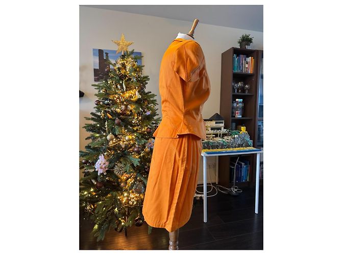 Traje de falda Thierry Mugler naranja de algodón - vista 13