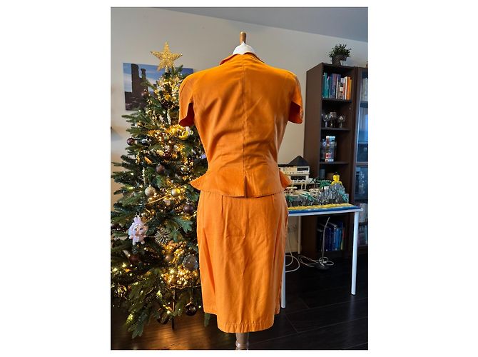 Traje de falda Thierry Mugler naranja de algodón - vista 14
