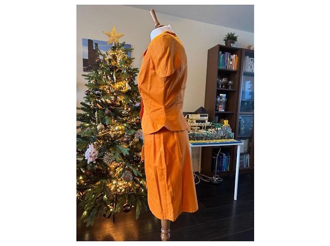 Traje de falda Thierry Mugler naranja de algodón - vista 15