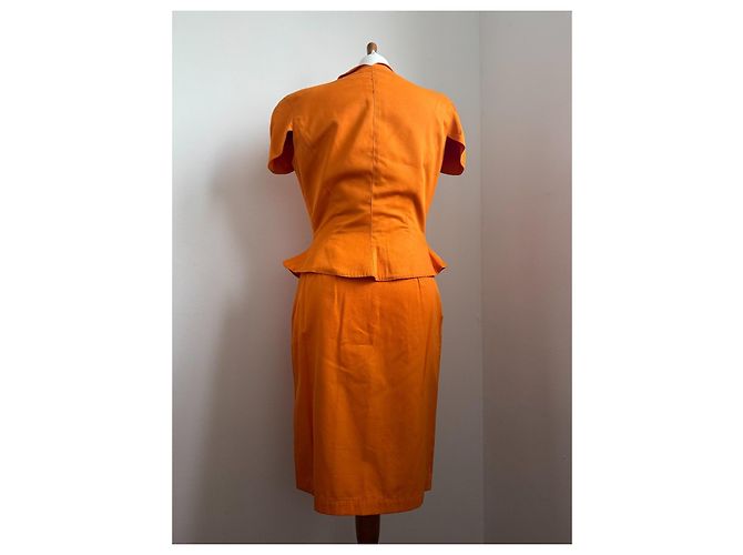 Traje de falda Thierry Mugler naranja de algodón - vista 8