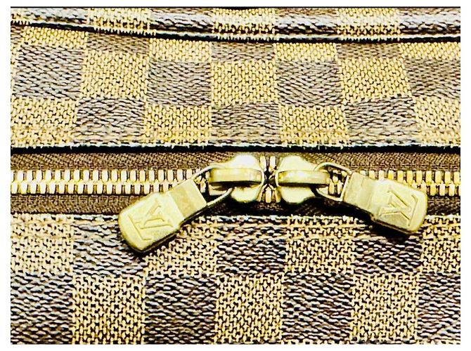 Naviglio Borsa Messenger Damier Ebene Louis Vuitton Marrone - vista 13