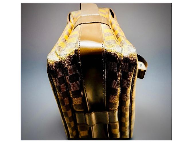 Naviglio Borsa Messenger Damier Ebene Louis Vuitton Marrone - vista 7