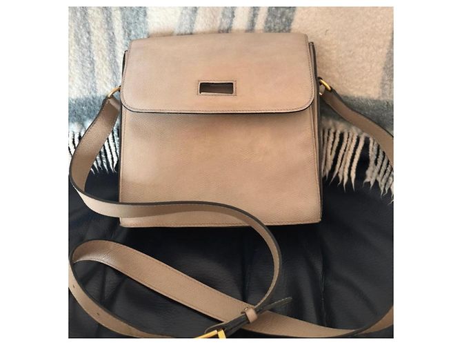 Céline Borsa in Pelle Celine Twist Logo Beige - vista 11