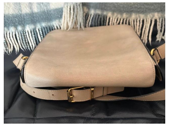 Céline Borsa in Pelle Celine Twist Logo Beige - vista 9