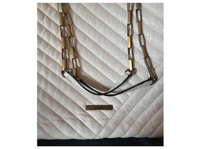 Isabel Marant Tote Borsa in Pelle Bianca con Manico a Catena Bianco - vista 3