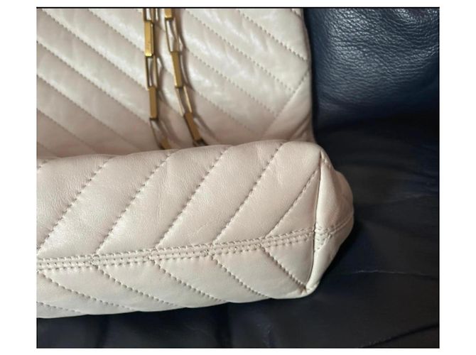 Isabel Marant Tote Borsa in Pelle Bianca con Manico a Catena Bianco - vista 4