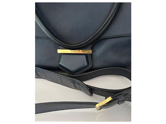 Tod's D Bag Borsa in pelle da donna Bianco Blu scuro - vista 2