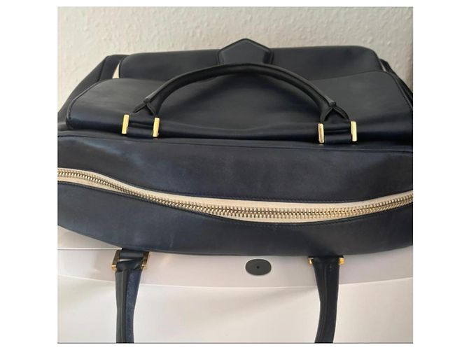 Tod's D Bag Borsa in pelle da donna Bianco Blu scuro - vista 6