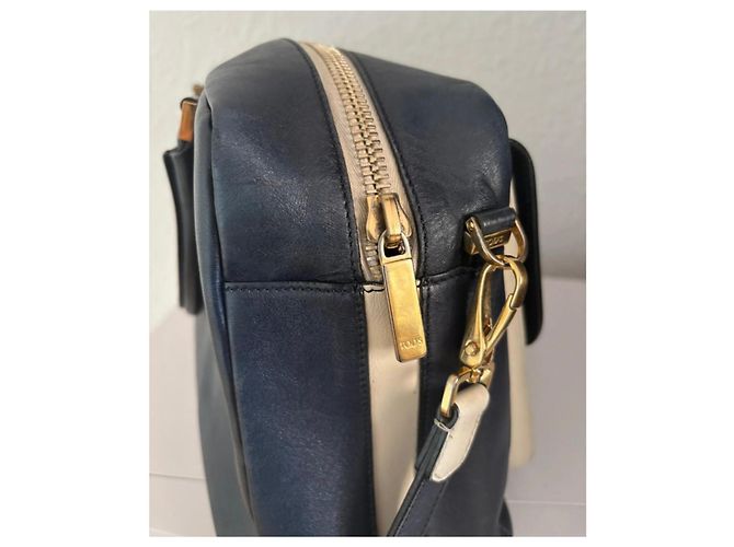 Tod's D Bag Borsa in pelle da donna Bianco Blu scuro - vista 7