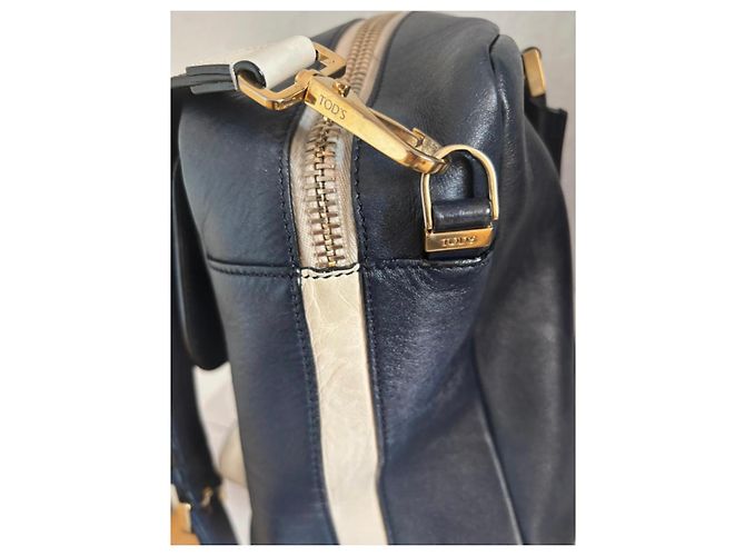 Tod's D Bag Borsa in pelle da donna Bianco Blu scuro - vista 8