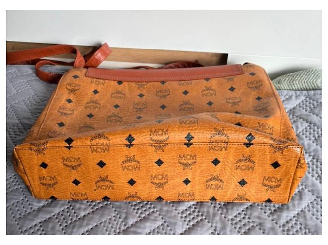 MCM Henrietta Borsa a Spalla Cognac Marrone - vista 4