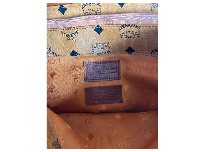 MCM Henrietta Borsa a Spalla Cognac Marrone - vista 6