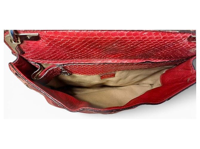 Cartier Marcello en cuir de python Rouge - vue 12