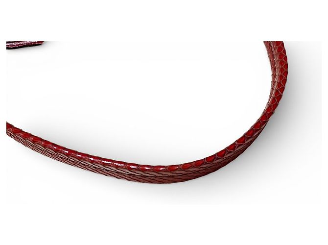 Cartier Marcello en cuir de python Rouge - vue 16
