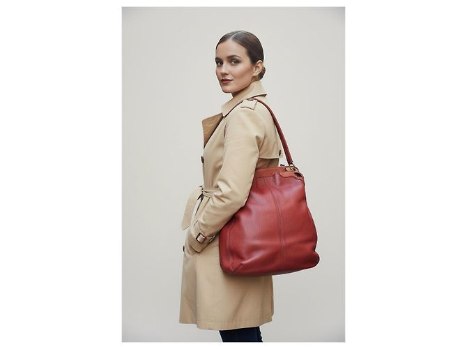 Cartier Marcello en cuir de python Rouge - vue 2