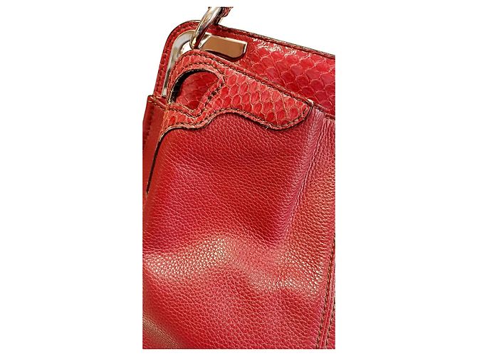 Cartier Marcello en cuir de python Rouge - vue 4