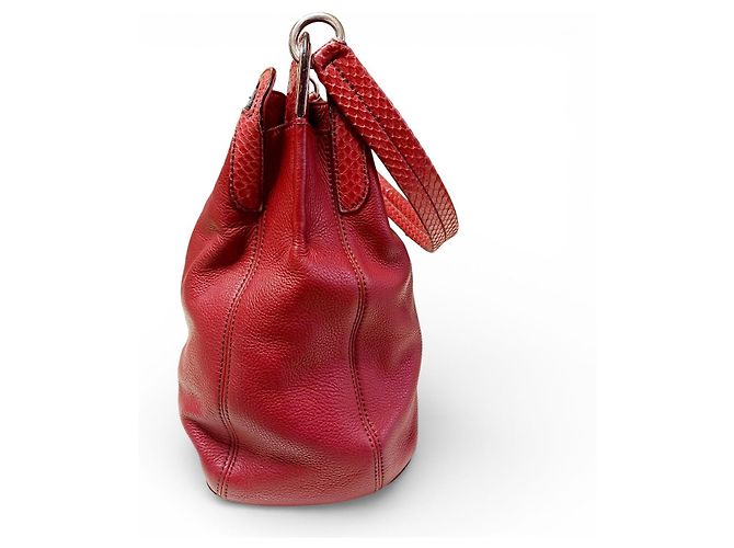 Cartier Marcello en cuir de python Rouge - vue 5