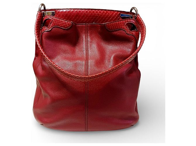 Cartier Marcello en cuir de python Rouge - vue 6