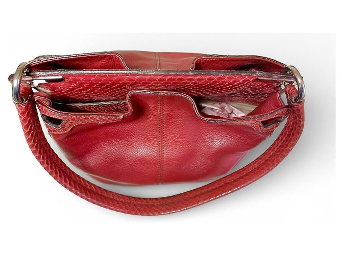 Cartier Marcello en cuir de python Rouge - vue 7