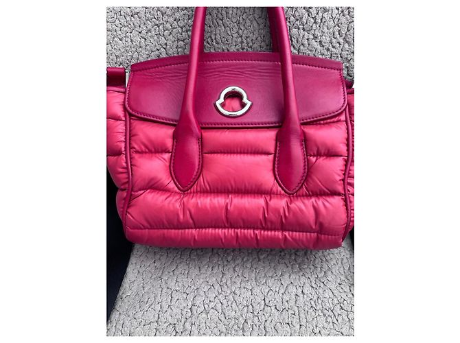 Borsa Moncler Evera in Pelle e Nylon Rosso - vista 2