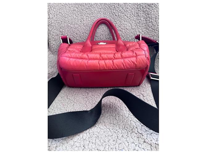 Borsa Moncler Evera in Pelle e Nylon Rosso - vista 3