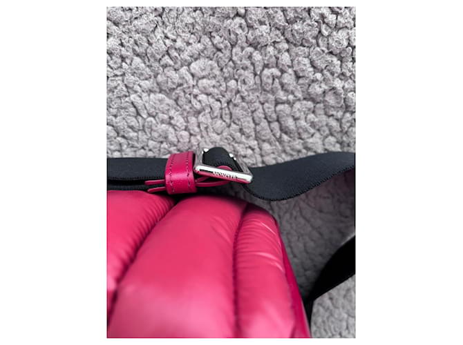 Borsa Moncler Evera in Pelle e Nylon Rosso - vista 5