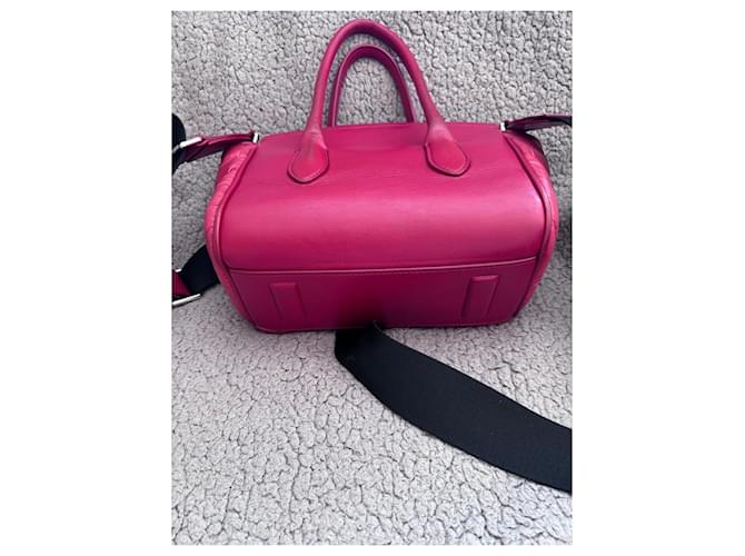 Borsa Moncler Evera in Pelle e Nylon Rosso - vista 7