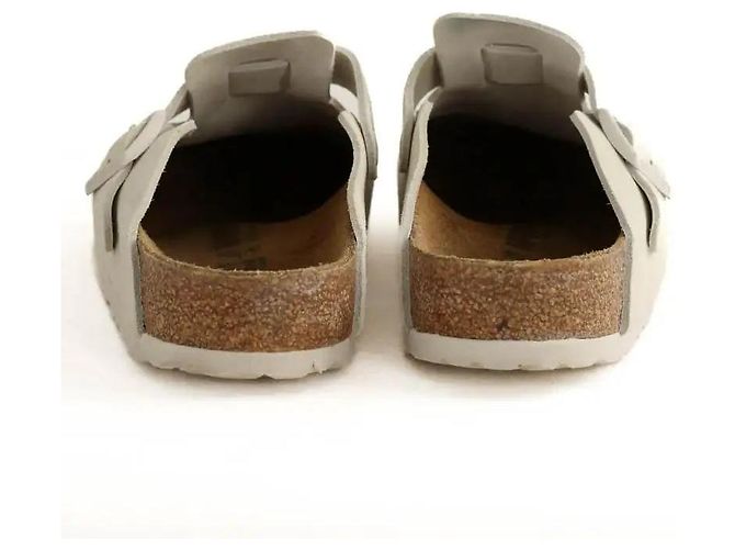 Birkenstock Mule in pelle grigia - vista 2