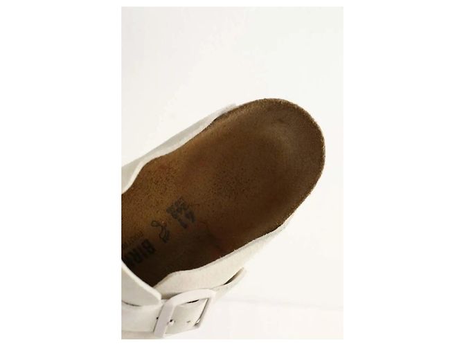 Birkenstock Mule in pelle grigia - vista 5