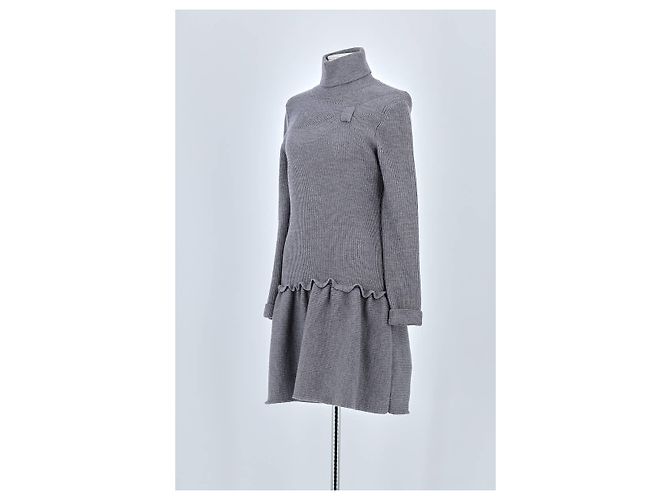 Valentino Graues Wollkleid - Ansicht 4