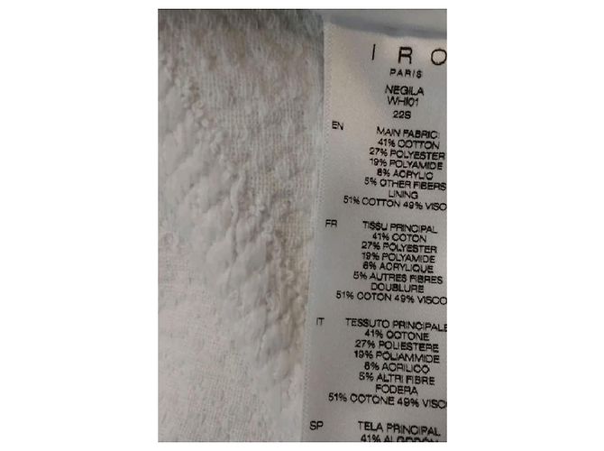 Iro Chaqueta de algodón blanca Blanco - vista 8