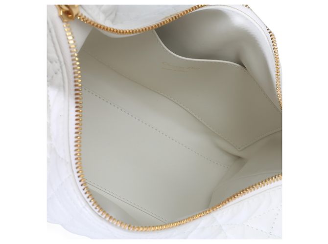 Borsa D-Dream media Macrocannage in agnello latte Christian Dior Bianco - vista 5