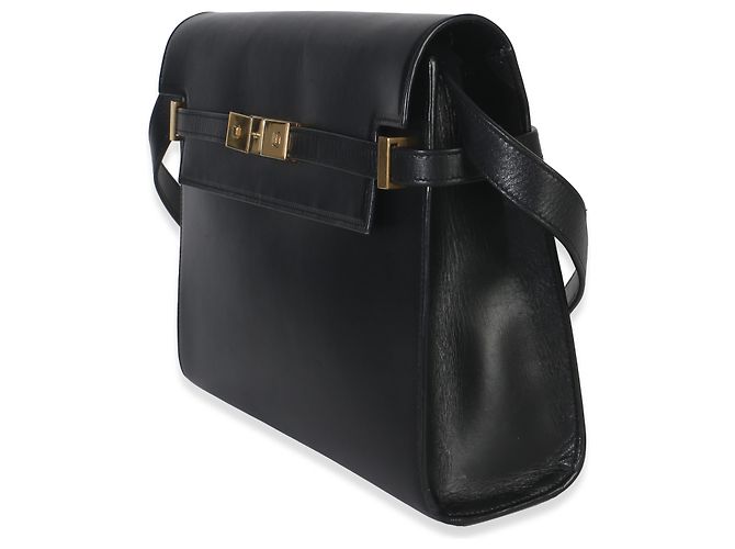Borsa a spalla Manhattan media in pelle di vitello nera Saint Laurent Nero - vista 3