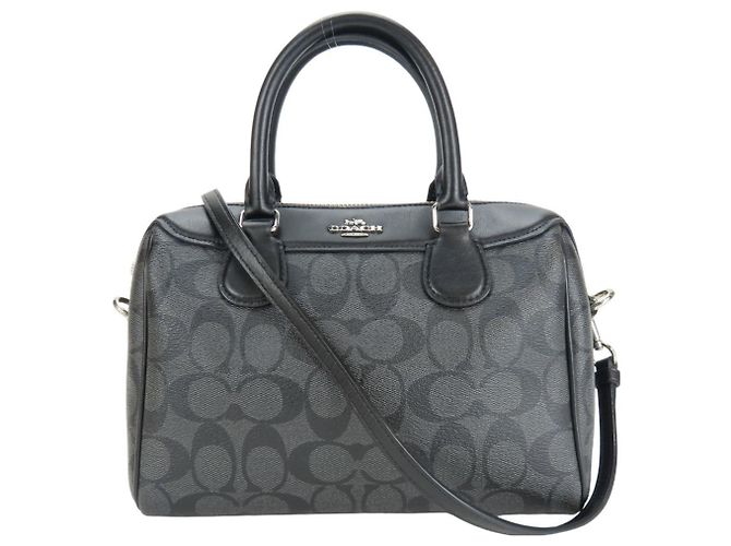 Borsa Mini Boston F32203 di Coach Marrone Nero - vista 11