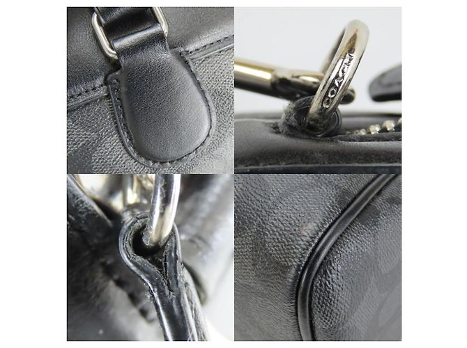 Borsa Mini Boston F32203 di Coach Marrone Nero - vista 7
