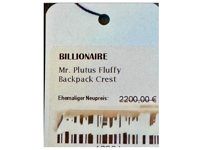 Zaino Fluffy Crest Billionaire Mr. Plutus Beige - vista 20